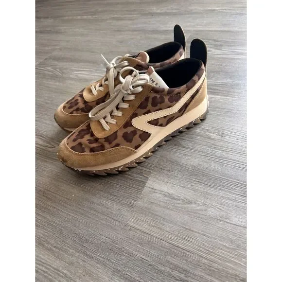 rag & bone  Retro Runner Leopard Suede & Leather Sneakers Size 8.5 - Picture 7 of 8